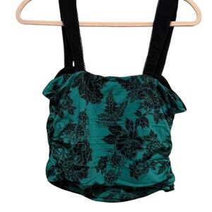 Free People 2 Tone Jewel Combo Floral Crop Top